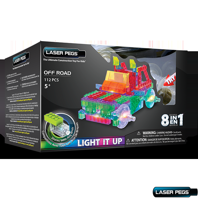 Laser Pegs Power Block Off Road 8 in 1 Models Kits by Laser Pegs