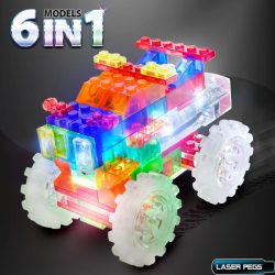 Laser Pegs Zippy Do Monster Truck Builds 6 Light Up Trucks