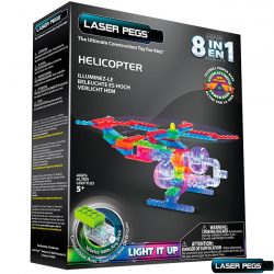 Laser Pegs Tinted Helicopter Lighted Light Up STEM Construction Playsets Educational Toys for Boys & Girls