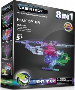 Explore the land and skies with this exciting 8 in 1 Helicopter kit from Laser Pegs